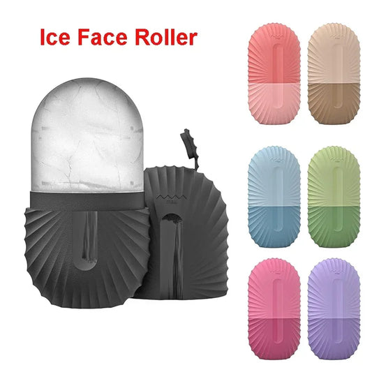 Ice Face Roller & Ice Cube Facial Massage Tool – Cooling Skincare Roller