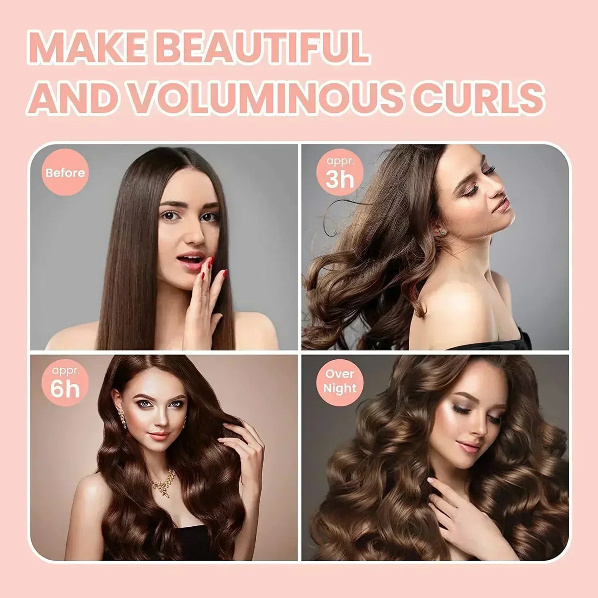 Heatless Hair Curler – Satin No-Heat Curling Set