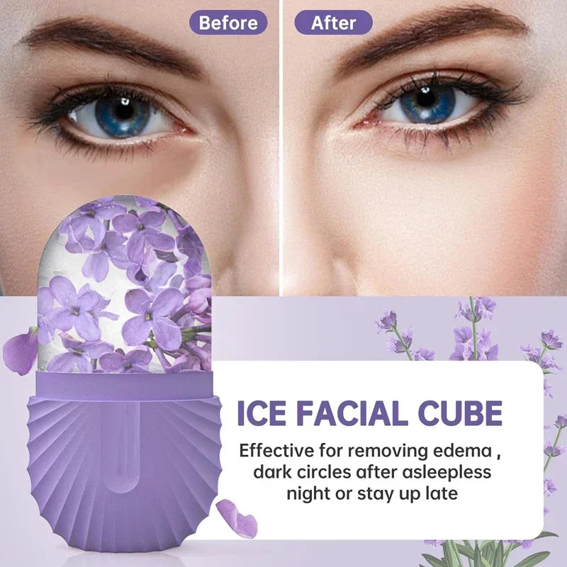 Ice Face Roller & Ice Cube Facial Massage Tool – Cooling Skincare Roller