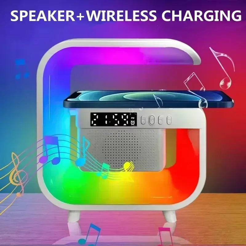 Wireless Charger & Bluetooth Speaker Lamp