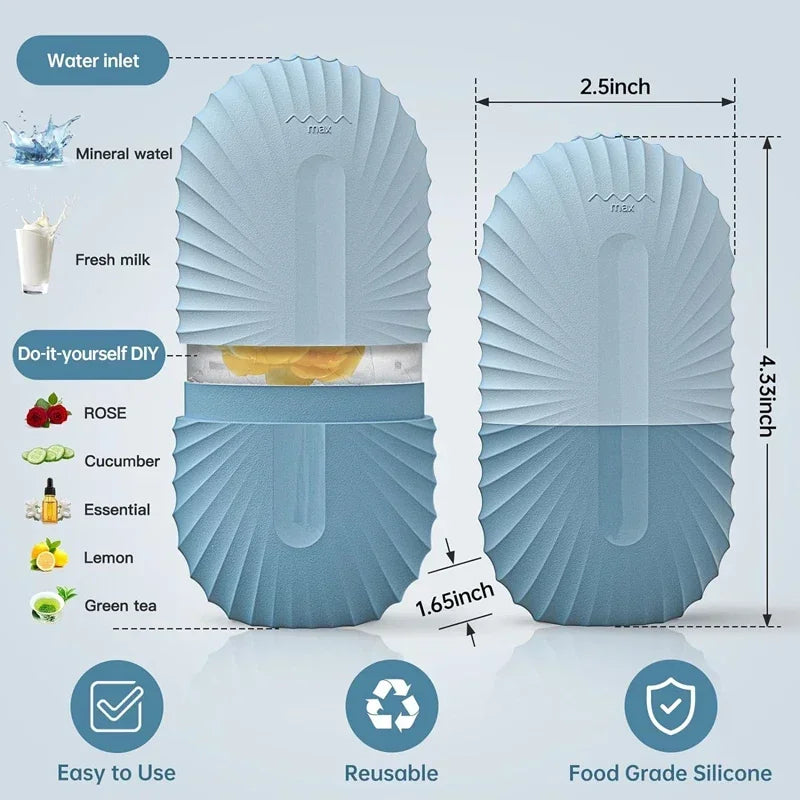 Ice Face Roller & Ice Cube Facial Massage Tool – Cooling Skincare Roller