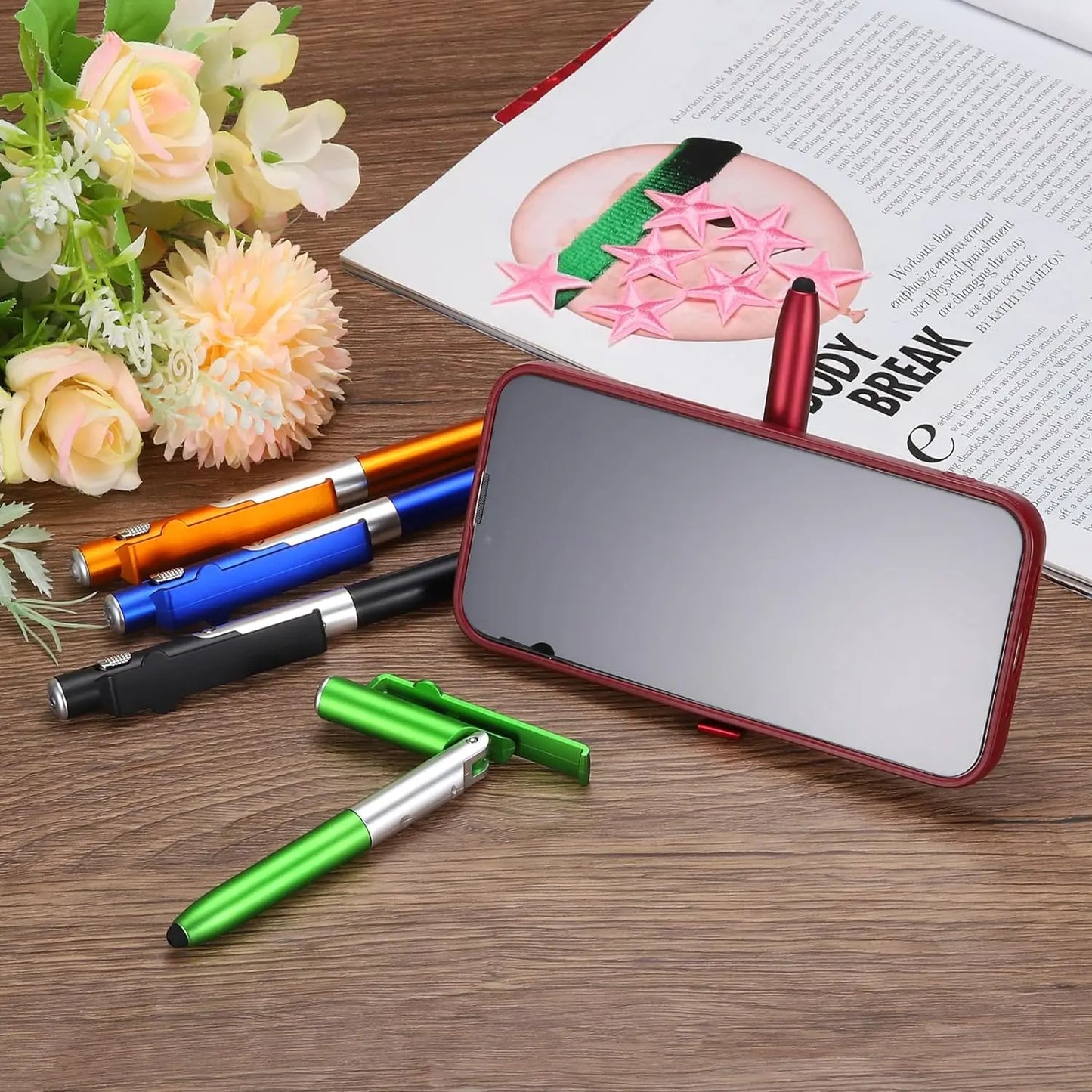 4-in-1 LED Pen & Phone Holder