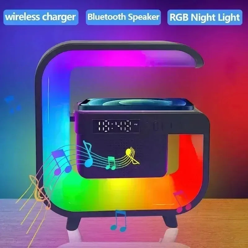 Wireless Charger & Bluetooth Speaker Lamp